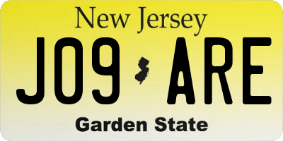 NJ license plate J09ARE
