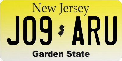 NJ license plate J09ARU
