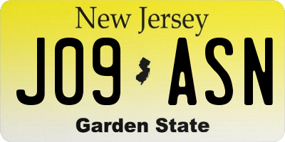 NJ license plate J09ASN