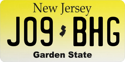 NJ license plate J09BHG