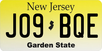 NJ license plate J09BQE