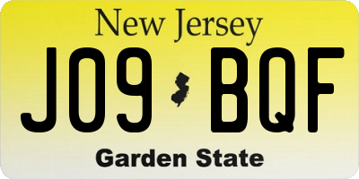 NJ license plate J09BQF