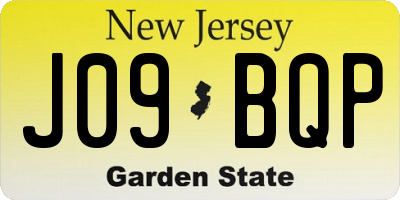 NJ license plate J09BQP