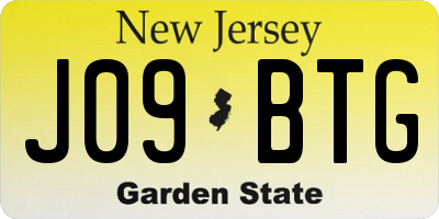 NJ license plate J09BTG