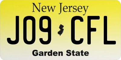 NJ license plate J09CFL
