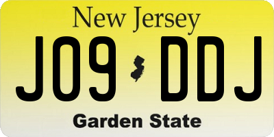 NJ license plate J09DDJ