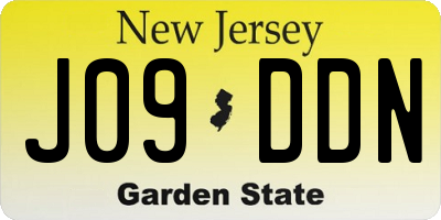 NJ license plate J09DDN