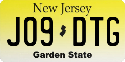 NJ license plate J09DTG