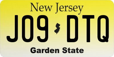 NJ license plate J09DTQ