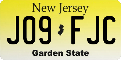 NJ license plate J09FJC