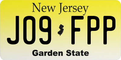 NJ license plate J09FPP
