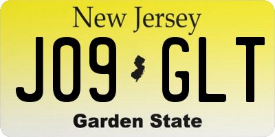 NJ license plate J09GLT