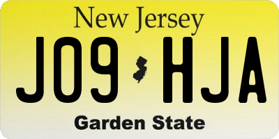 NJ license plate J09HJA