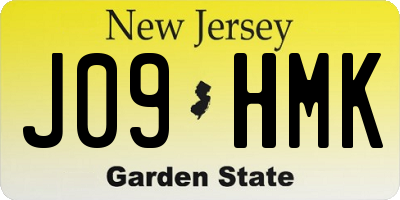 NJ license plate J09HMK