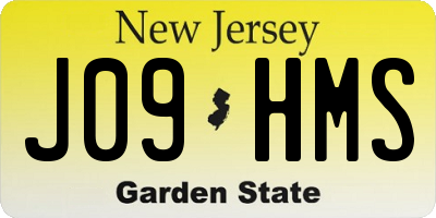NJ license plate J09HMS