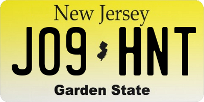 NJ license plate J09HNT