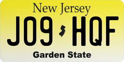 NJ license plate J09HQF