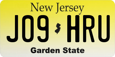 NJ license plate J09HRU