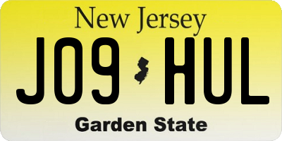 NJ license plate J09HUL