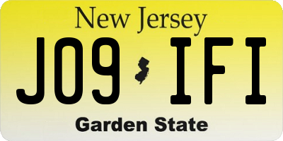NJ license plate J09IFI