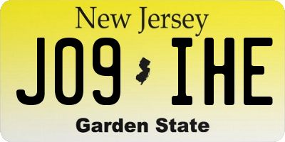 NJ license plate J09IHE
