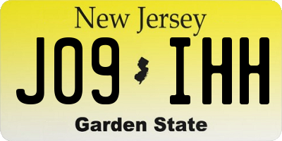 NJ license plate J09IHH