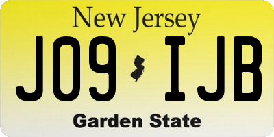 NJ license plate J09IJB