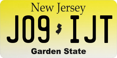NJ license plate J09IJT