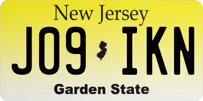 NJ license plate J09IKN