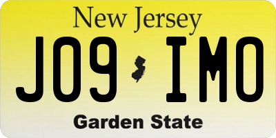 NJ license plate J09IMO
