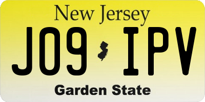 NJ license plate J09IPV