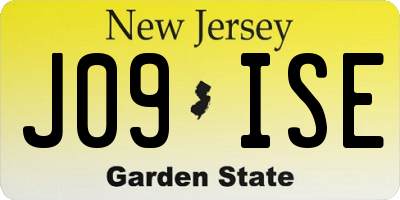 NJ license plate J09ISE