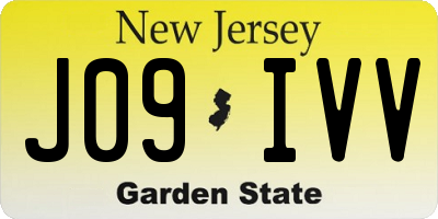 NJ license plate J09IVV