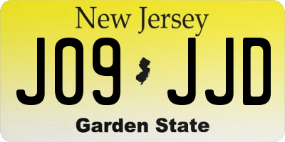NJ license plate J09JJD