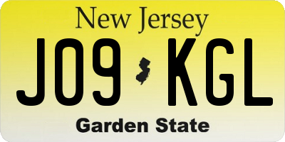 NJ license plate J09KGL