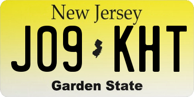 NJ license plate J09KHT