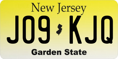 NJ license plate J09KJQ