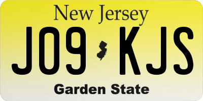 NJ license plate J09KJS