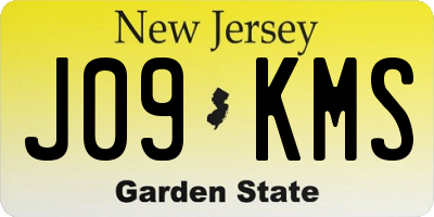 NJ license plate J09KMS