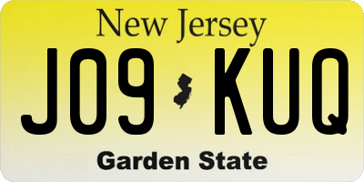 NJ license plate J09KUQ
