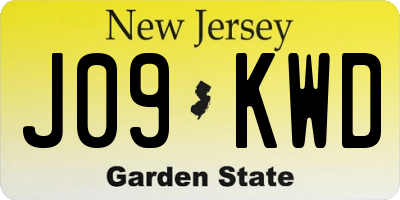 NJ license plate J09KWD