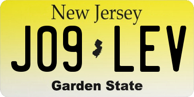 NJ license plate J09LEV