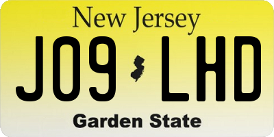 NJ license plate J09LHD