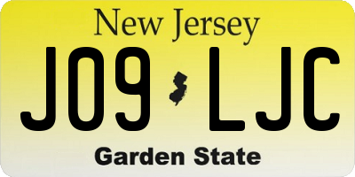 NJ license plate J09LJC