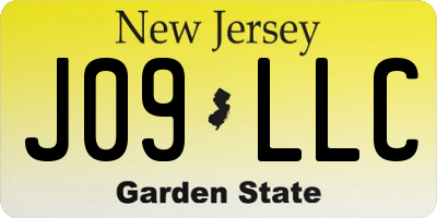 NJ license plate J09LLC
