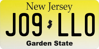 NJ license plate J09LLO