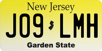 NJ license plate J09LMH
