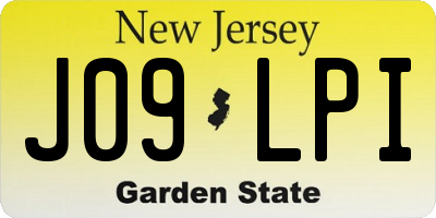 NJ license plate J09LPI