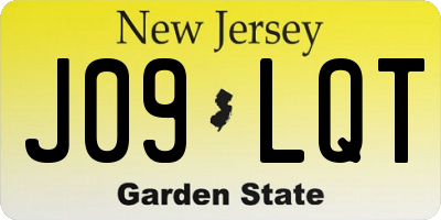 NJ license plate J09LQT