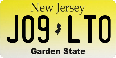 NJ license plate J09LTO